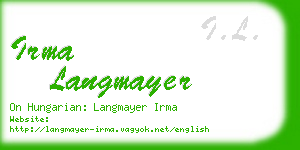 irma langmayer business card